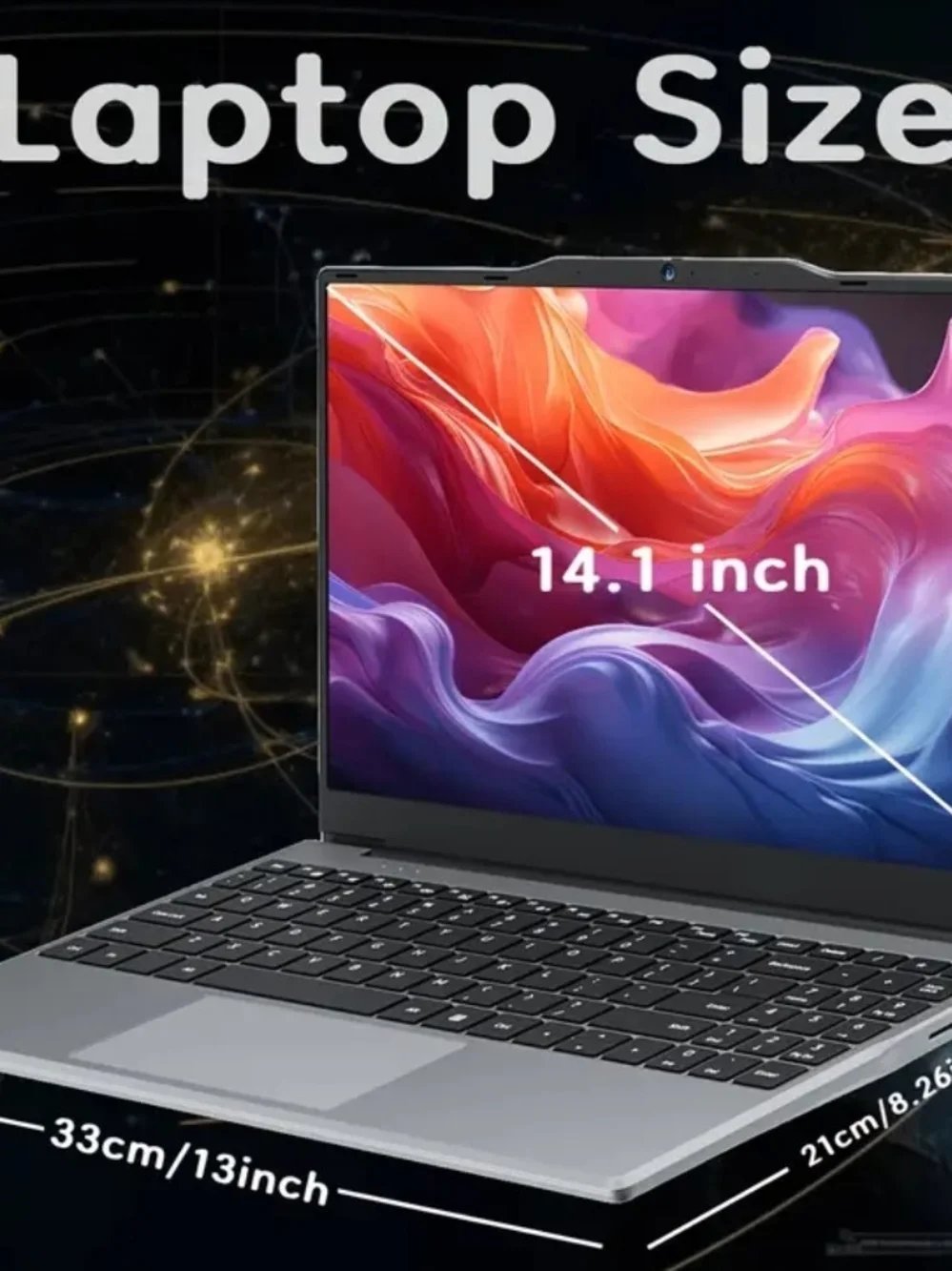 Silver Laptop with Black Keyboard - Portable Laptop Computer